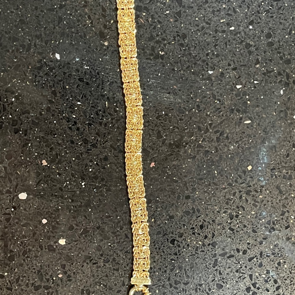 ✨14K Solid Gold Byzantine Bracelet 
﻿